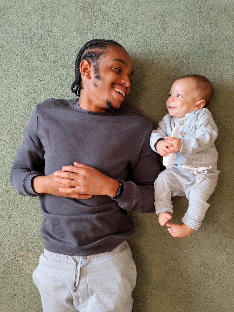 a person holding a baby