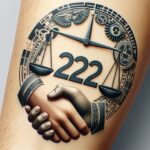 Tatoeage 222 Betekenis: Balans, vertrouwen en samenwerking