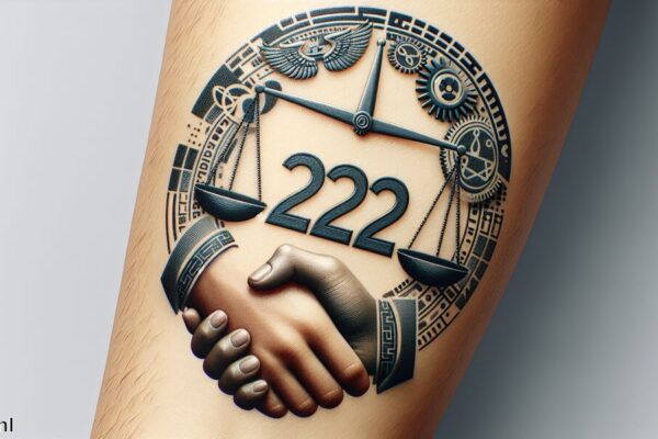 Tatoeage 222 Betekenis: Balans, vertrouwen en samenwerking