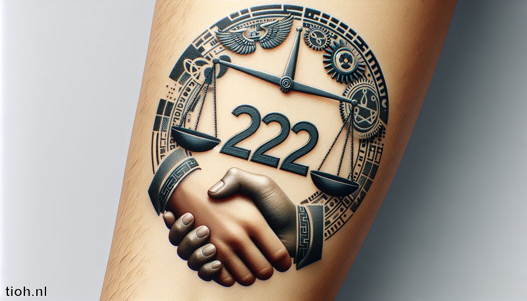 Tatoeage 222 Betekenis: Balans, vertrouwen en samenwerking