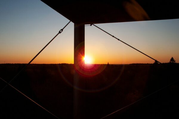 sun setting over the mountains