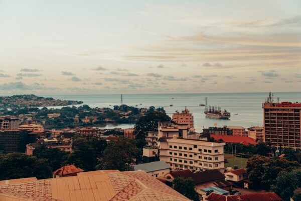 a view of a city and a body of water