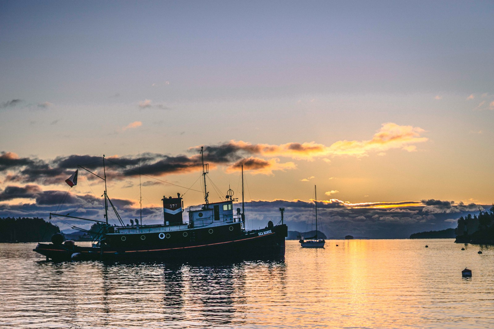 sailing fishing boat