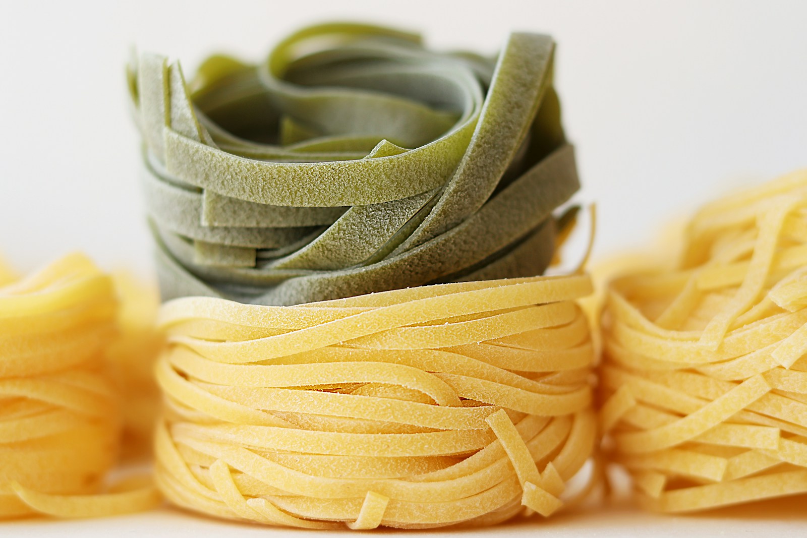 a close up of a bunch of pasta noodles