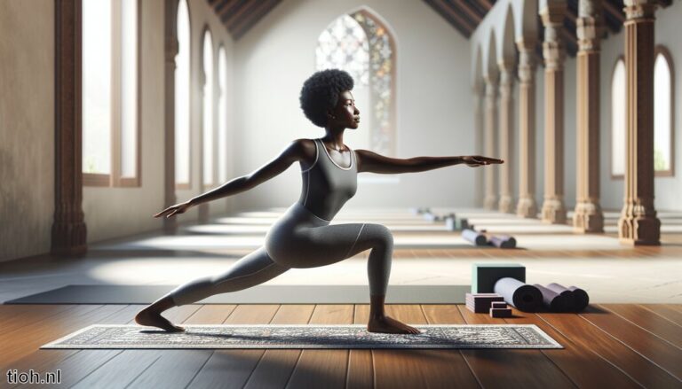 Yoga Pose: Virabhadrasana I (Krijger I)