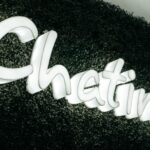 white Chatime signage