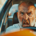 ai generated, driver, rage, road rage, man, car, vehicle, driving, steering wheel, transportation, nervousness, scream, shout, rage, road rage, road rage, road rage, road rage, road rage
