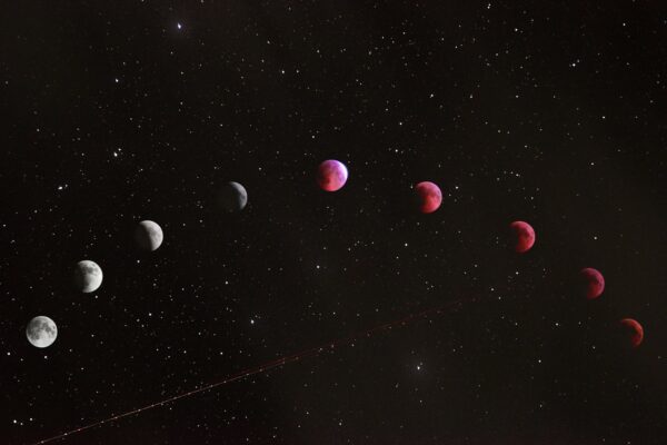 Astrologische Gebeurtenissen in Oktober 2025 Lunar eclipse illustration